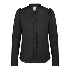 Rochelle Behrens Black Puff Shoulder Button Shirt Size Small